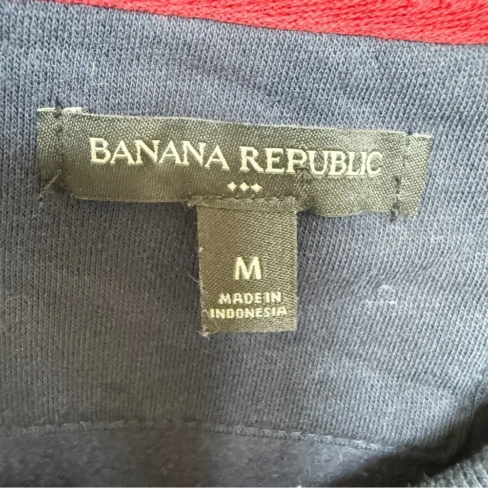 Banana Republic Men's Blue Crewneck Sweatshirt M Graphic Print Logo Casual